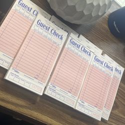 7 Pink Waitress / Server notebooks notes for resturant