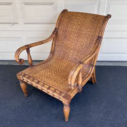 Vintage British Colonial Plantation Lounge Chair