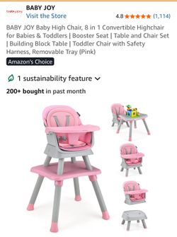 8-1 High Chair Table And Play Set