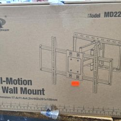 Mounting Dream TV Wall Mount, UL Listed Full Motion Mount Bracket for 42-84 Inch Flat Screen TVs, Swivel Articulating Dual Arms, Max VESA 600x400mm