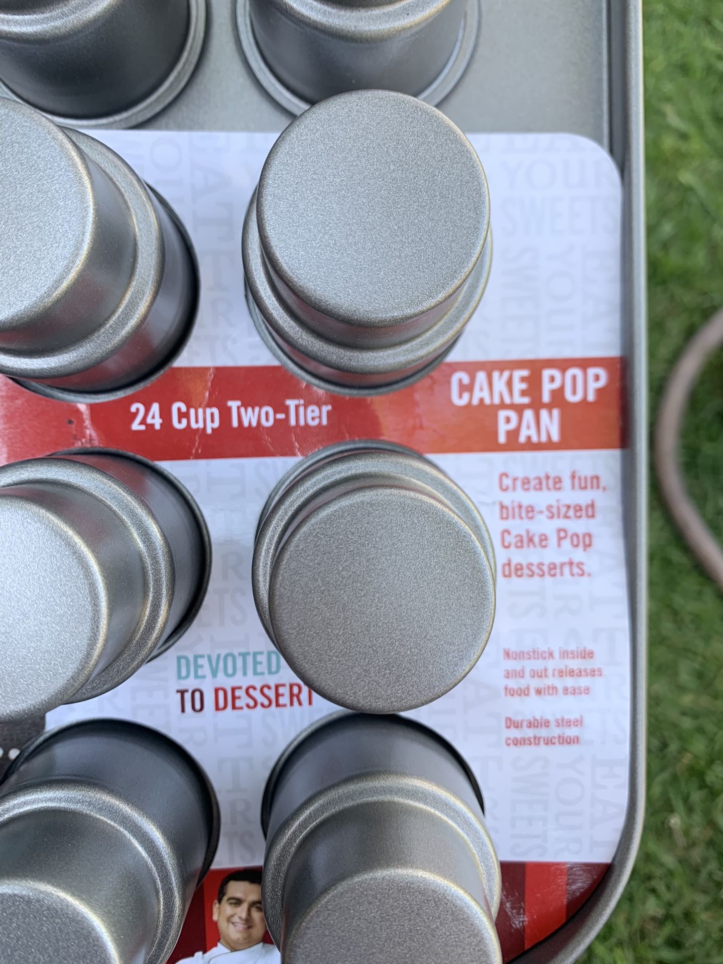 Cake Boss Specialty Nonstick Bakeware 24-Cup 2-Tier Cake Pop Pan, Gray