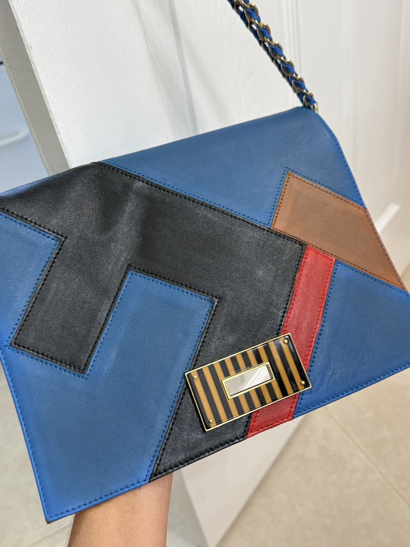 Leather Fendi Bag Flap Purse