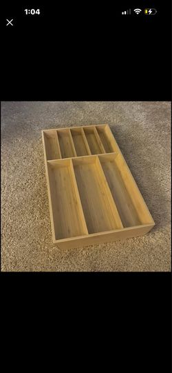 IKEA Flatware tray, light bamboo, removable dividers