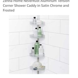 Aluminum Tension Corner Shower Caddy 
brand new in box $33 

Hablo Español 