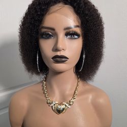 12” Kinky Curly 13x4 Lacefront Human Hair Wig