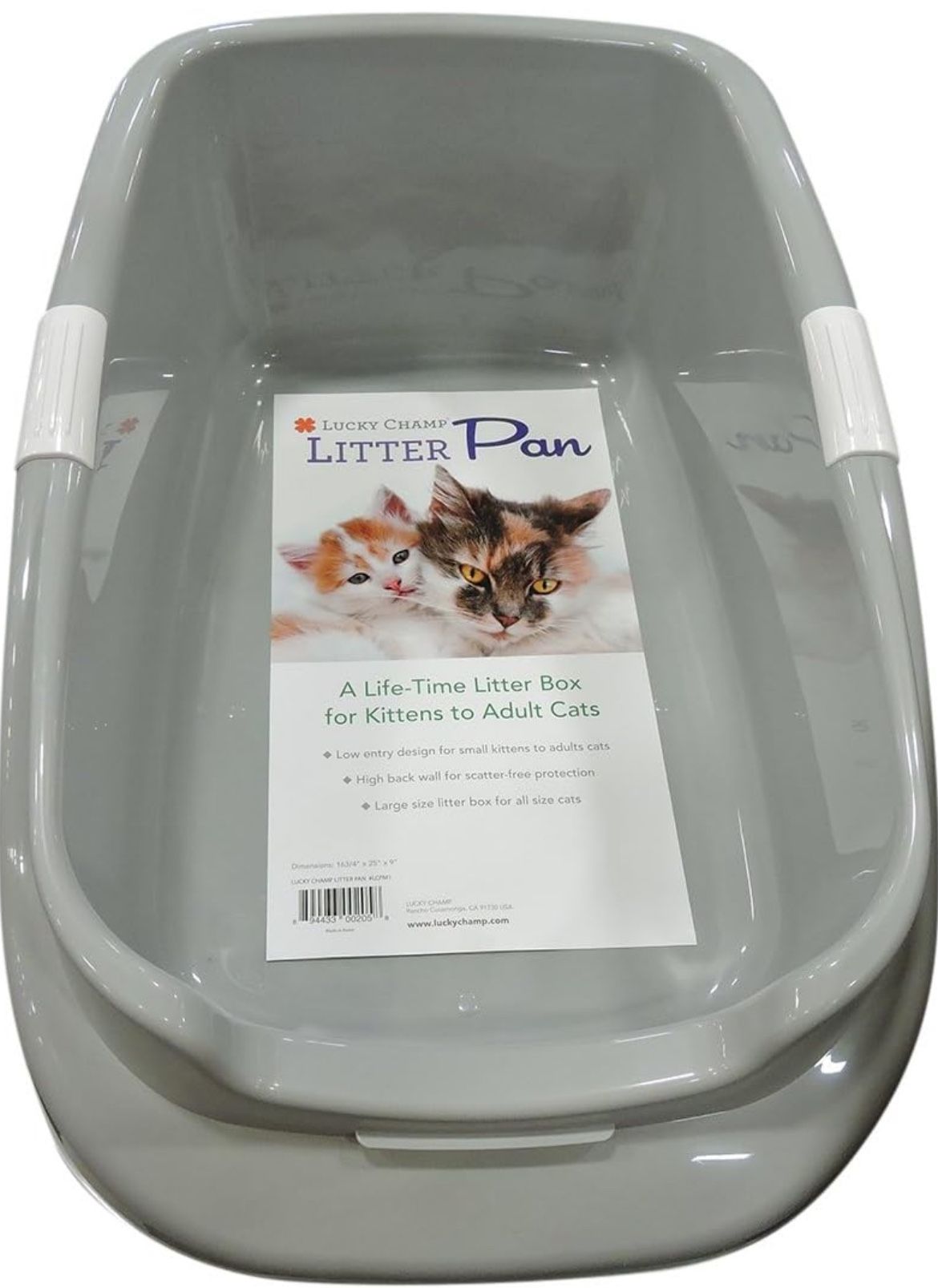 Lucky Champ Litter Pan, Large, Grey