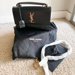 Handbag (Black With Gold Hardware)