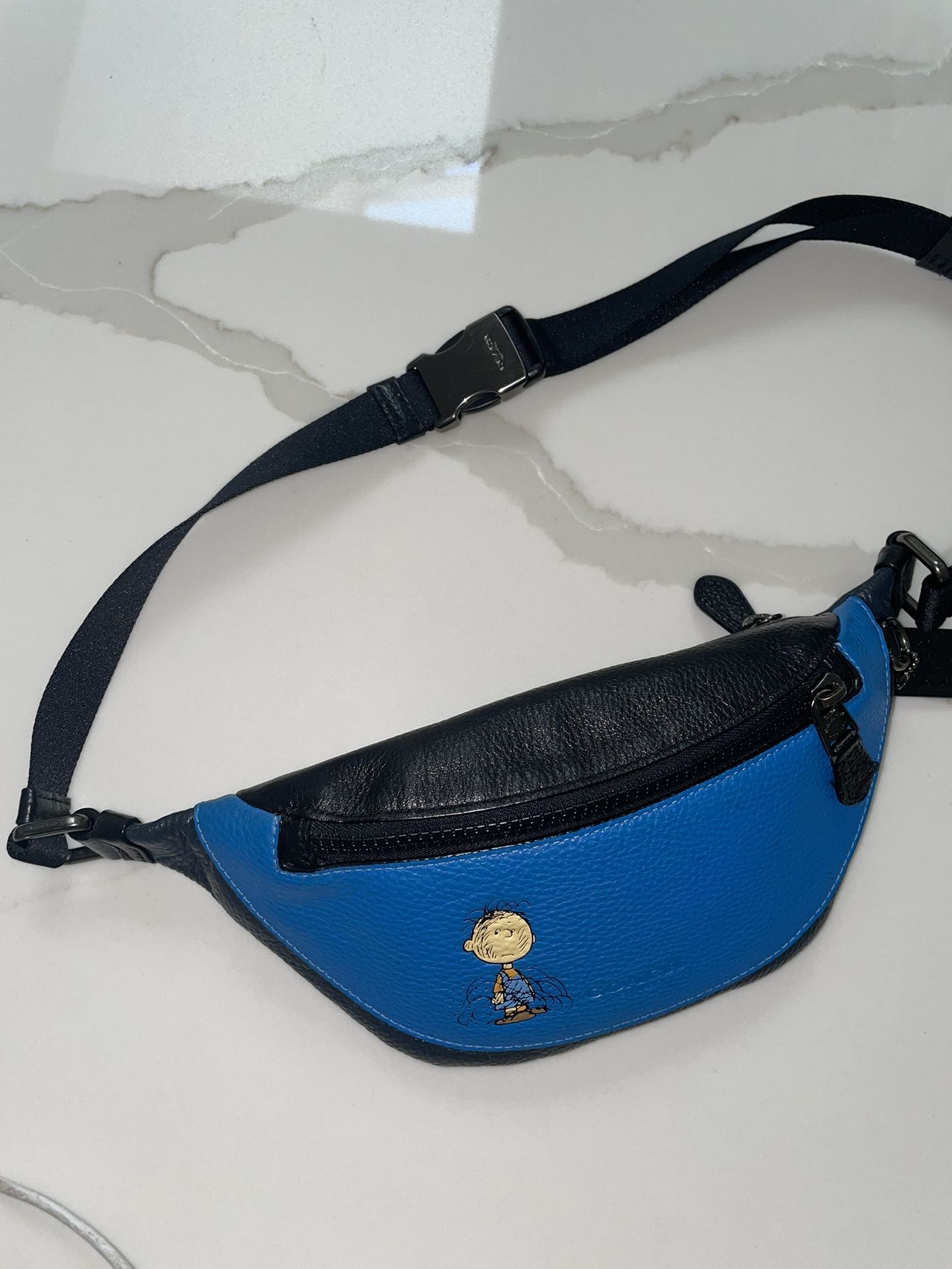 COACH X PEANUTS MINI WARREN BELT BAG WITH CHARLIE BROWN (COACH 5512)
