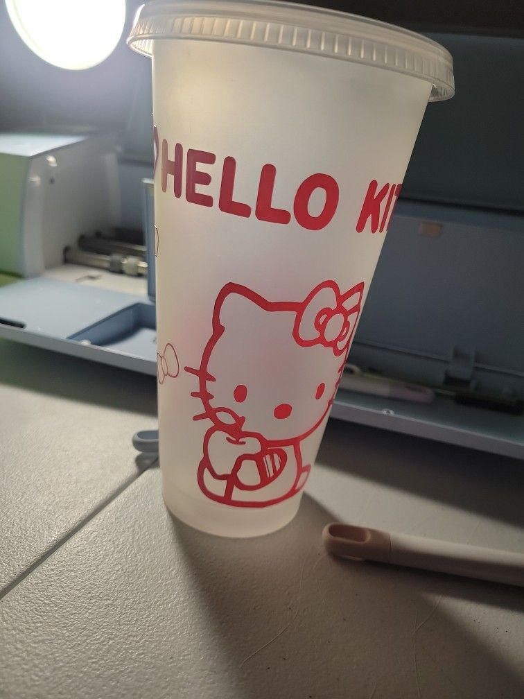 INVENTORY RESTOCK SALE SALE SALE Hello Kitty Reusable Cup With Straw