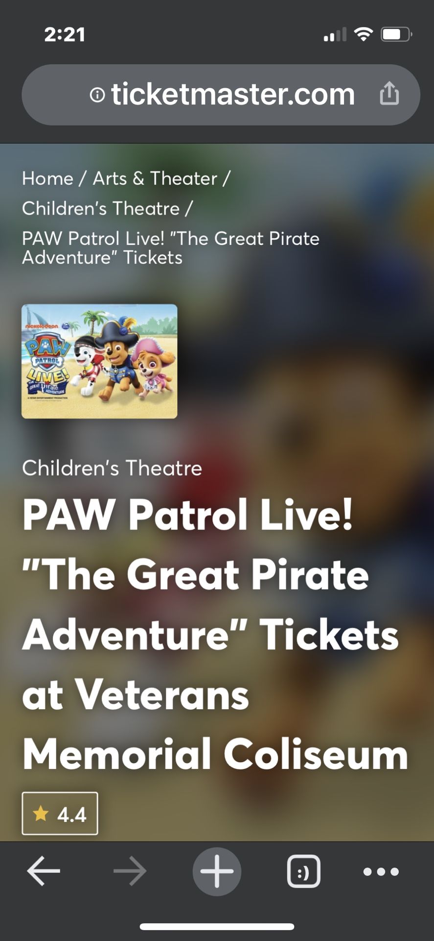 Paw Patrol Live Parking - Sunday 3/12 @10am