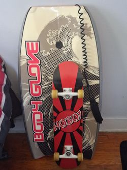 Boogie.\nBoard  &skateboard.  $150 together package deal