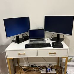 White And Gold Desk 