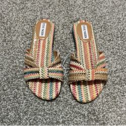 Steve Madden multicolor woven slide sandals