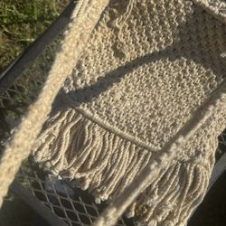 Vintage Macrame Fringe Shoulder Bag