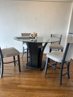 5 piece glass dining table