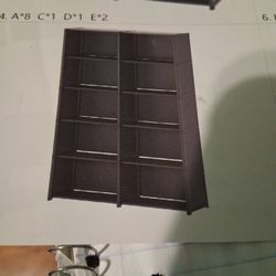 Double Row 6-tier Bookcase. NEW