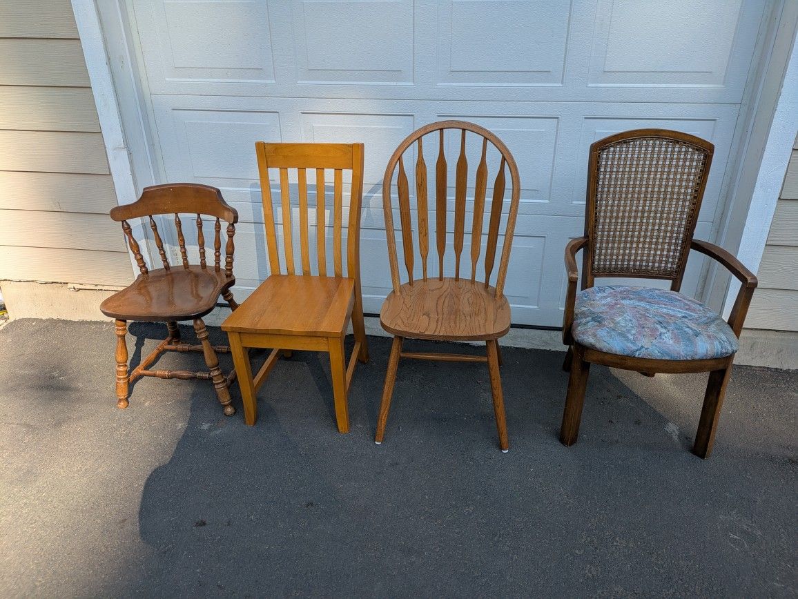 Four Chairs All For 25.00 Or 10.00 Each