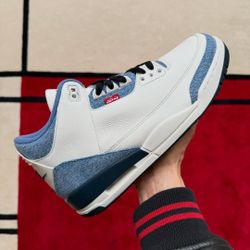 Jordan 3 Levi’s White/Blue