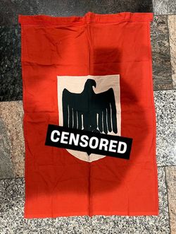 WWII German Banner Flag World War II Antique Vintage Mid Century