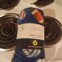 Sports themed fleece blanket