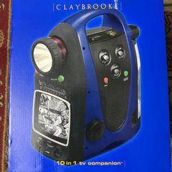  Claybrooke 10 in 1 Tv Companion Emergency Travel Tailgating Car Boat Radio Camping Flashlight