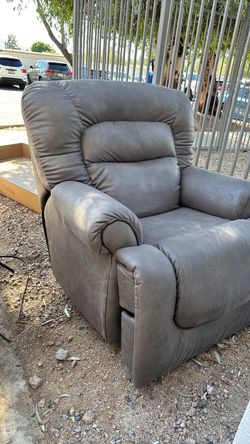 Gray Upholstered Recliner Chair