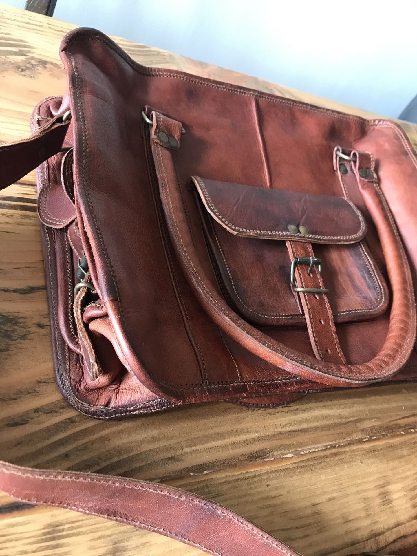 Laptop / book LEATHER bag