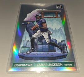 $95 Sports Card Lot - Lamar Jackson Jumbo Downtown, Pudge PSA 10 RC, Skenes /299 + Base