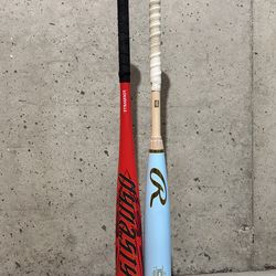 2x BBCOR  Drop -3 BATS (Barely Used) *pricing in description