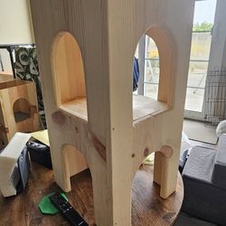 Wooden rabbit tower