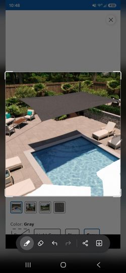 Shade sail 13ftx7ft Grey NEW