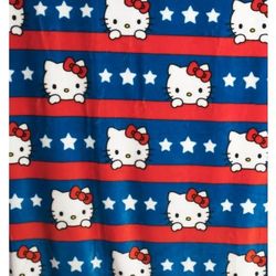  Hello Kitty Throw Blanket - Cloud Throw 60" x 70", Hello Kitty Stars & Stripes