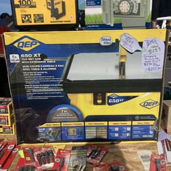 Portable Tile Wet Saw With Extension Table.  You Save $100 On This Purchase.  Brand New In Box Item.