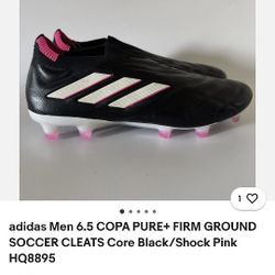 Adidas Copa Pure.4 FxG Soccer Cleats Black Pink White