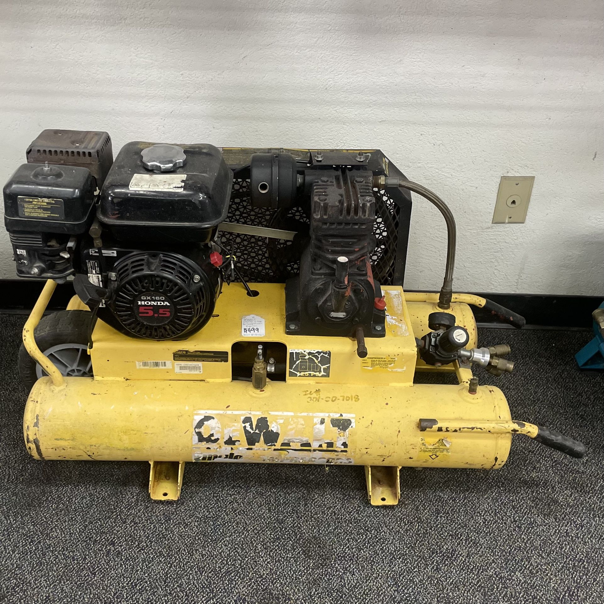 DEWALT D55270 5.5HP Gas 8 Gal Twin Tank Air Compressor