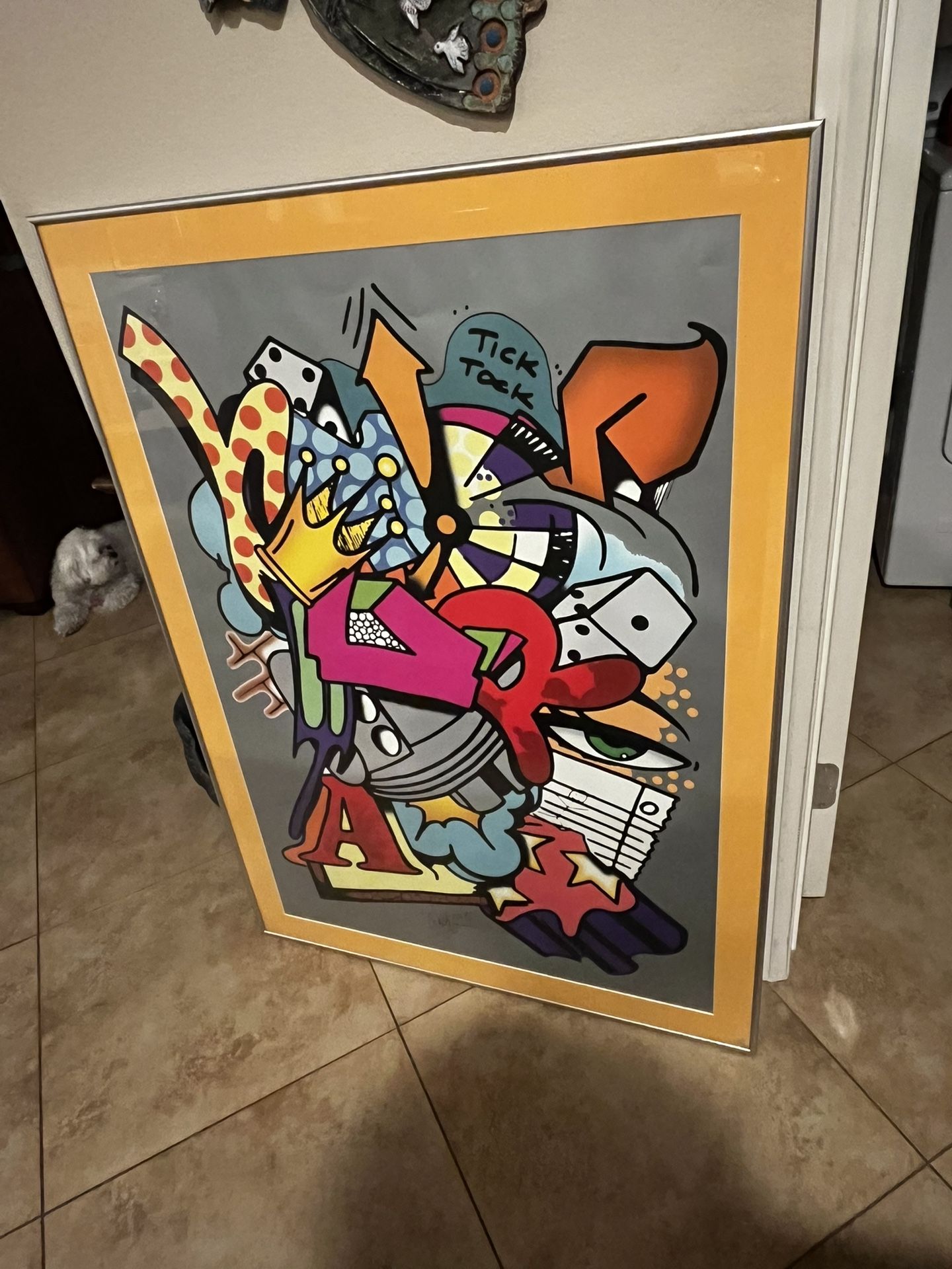 Graffiti Art  By John  “Crash” Matos  Framed Signed  Large 