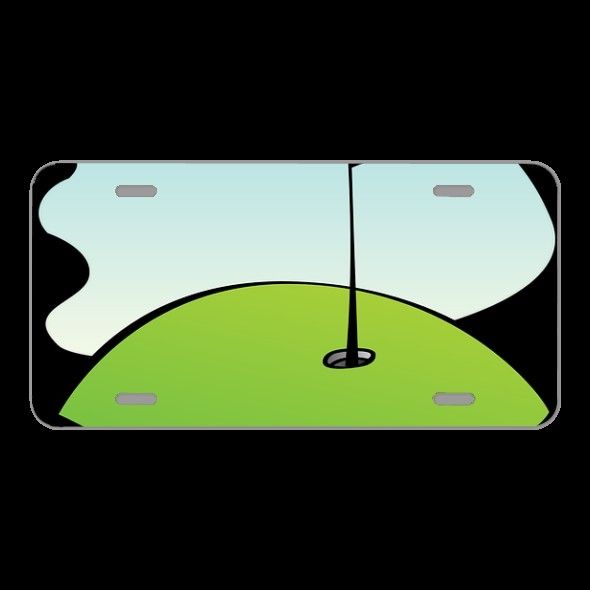 License Plare Novelty Car Front Golf Golf Course Golfing Lawn Green
