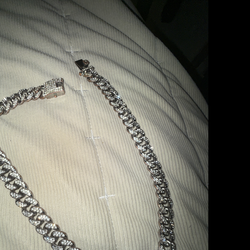 Silver Plated Iced Out Chain 22inch