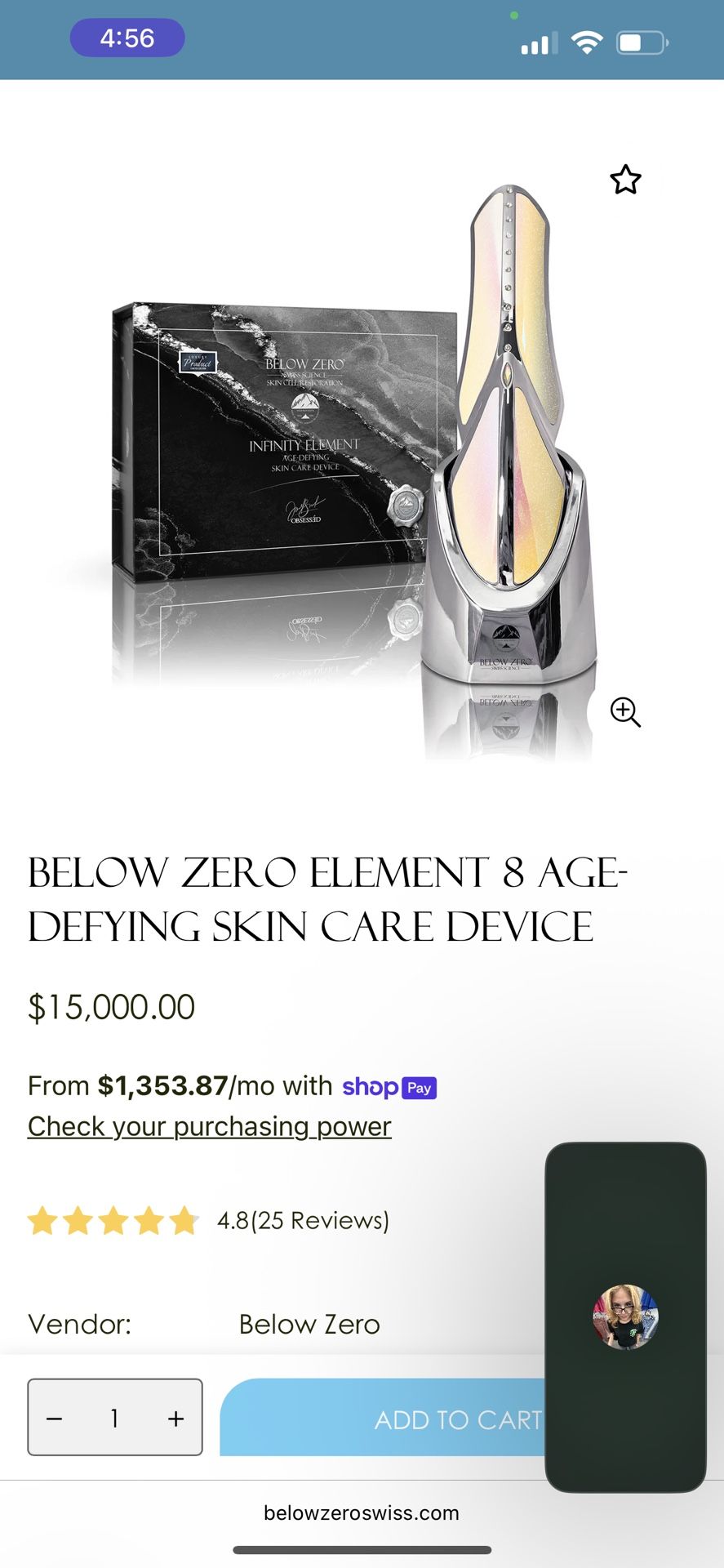 BRAND NEW BELOW ZERO® INFINITY ELEMENT Age-Defying Skincare Device