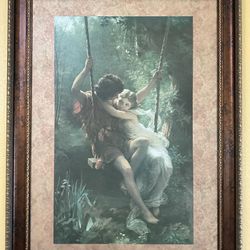 2 Vintage Paintings In Wooden Frames
