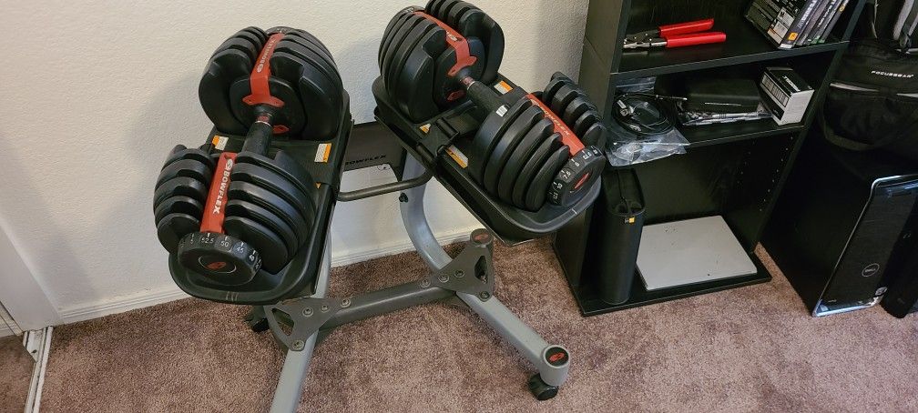 Bowflex Adjustable Dumbells With Stand for Sale in Phoenix, AZ - OfferUp