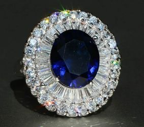Brand NEW, BLUE Gemstone Ring For Women Jewelry 