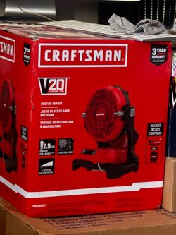 New Craftsman V20 Cordless Misting Fan Kit w/ Battery & Charger
