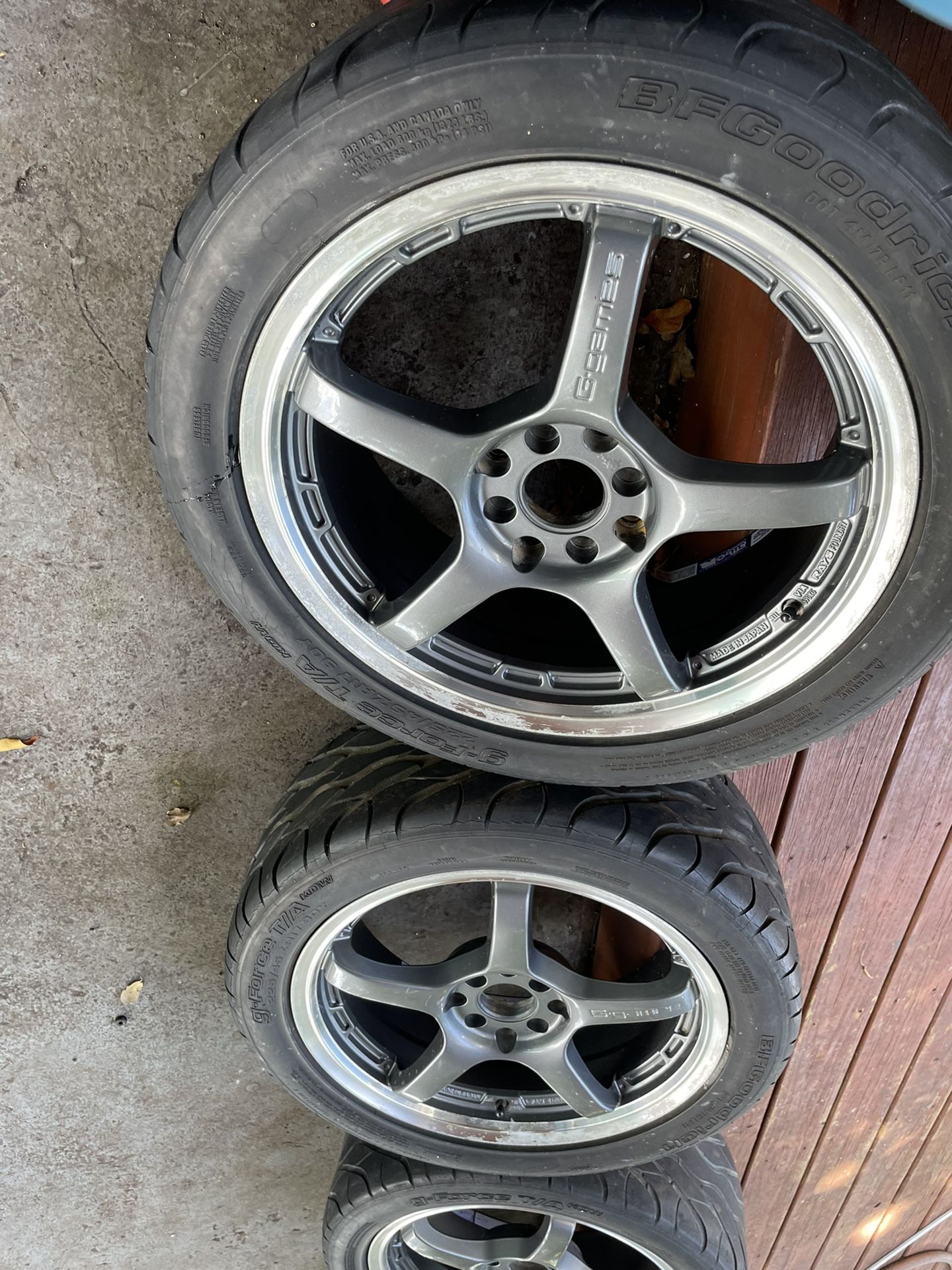 Rays/Volk G games W77 , G Games size 17 Dual pattern 4x100 and
