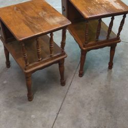 Maple End Tables Hardwood 