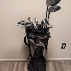 Golf Clubs & Bag, Balls, Glove