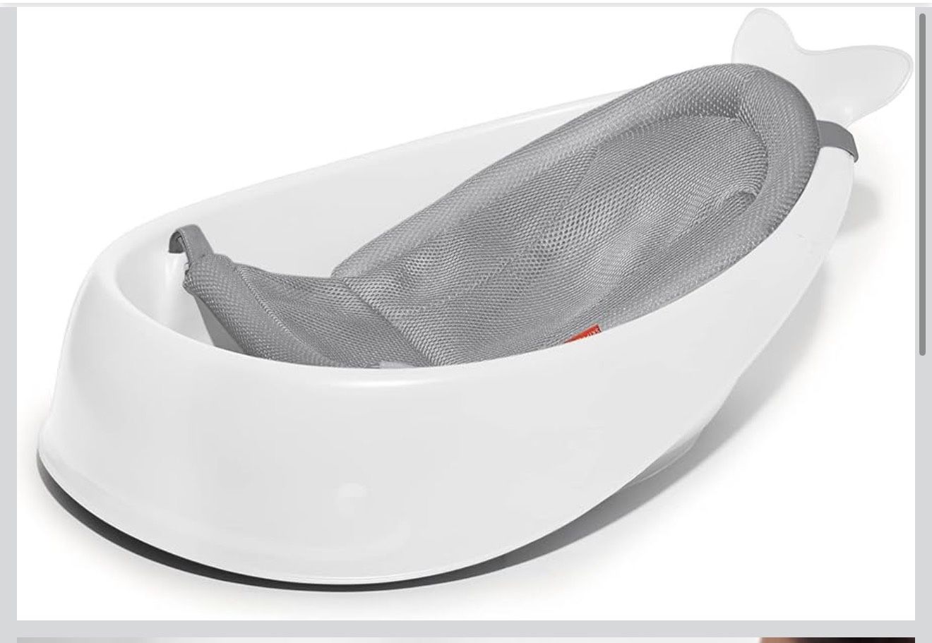 Skip Hop Infant Bath Tub 3-Stage Grow With Baby Smart Sling MOBY Bathtub White Age 0+