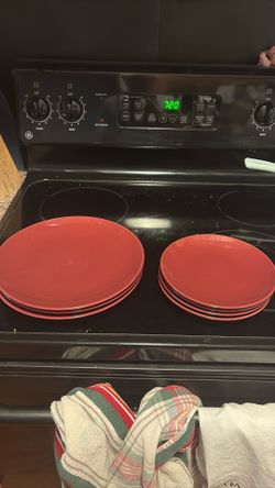 Room Essentials Red Stoneware Plates (Dinner and Side)