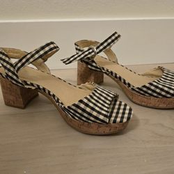 Black and white stripe Heels