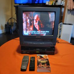 Sharp 13" CRT TV With Remote And Toshiba VCR VHS Player With Remote